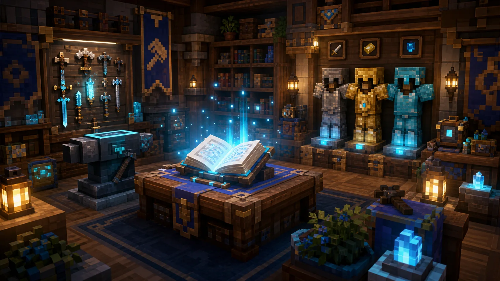 Minecraft Gear, Enchantments, And XP Route Section